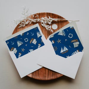 Nautical Baby Shower Envelope Liner: Ocean Theme (Digital Download) #nautical