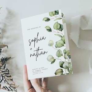 Hochzeit Booklet Vorlage | Hochzeitsprogramm | Hochzeitsbroschüre für die Hochzeitszeremonie #gre025
