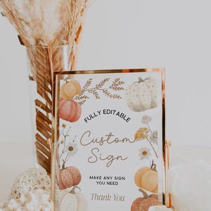 Little Pumpkin Baby Shower Invitation Bundle: Editable Templates #pmw025 image 5