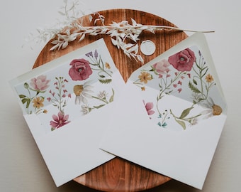 Wildflower Wedding Envelope Liner Template: Floral Invitation (Digital Download) #viona