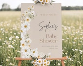 Baby Shower Welcome Sign: Editable Daisy Welcome Template #dsy026