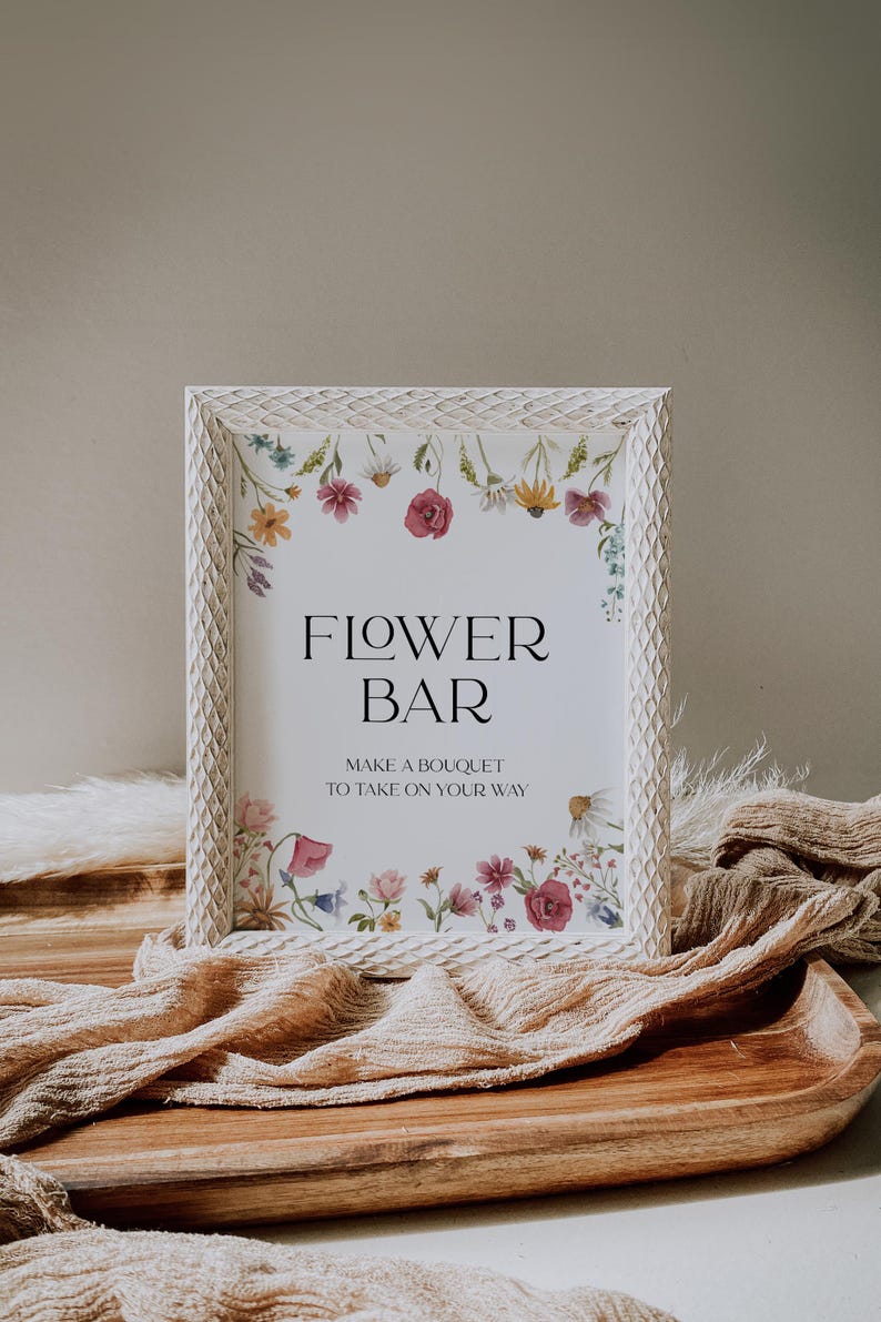 Love In Bloom Bridal Shower Bundle: Invitation, Games, Welcome Sign Templates (Digital Download) #viona image 13