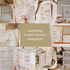 Floral Unplugged Wedding Sign: Boho Wildflower Ceremony (Template) #amara image 3
