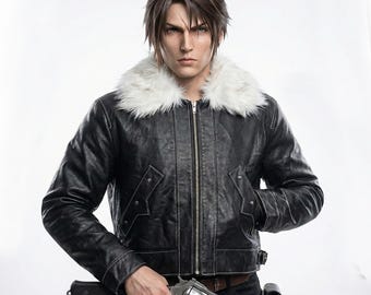 Final Fantasy 8 Inpired Jacket | Squall Leonhart Cosplay Jacket  | Cropped Leonhart FF VIII Cosplay Costume