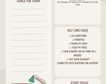 ADHD Exam Week Planner: Printable Planner for your ADHD Brain