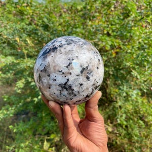 Large Rainbow Moonstone Sphere: Flashy AAA Grade Crystal Healing Ball (118MM, 2980g