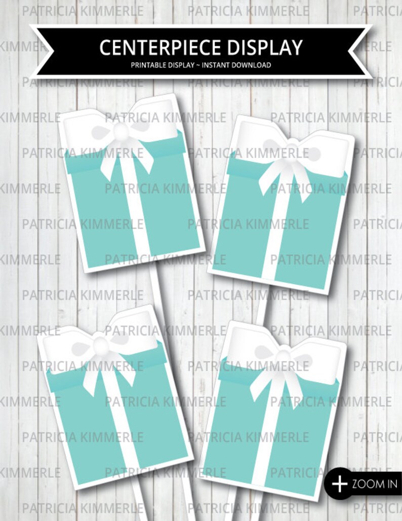 Centerpiece Printable Breakfast At Tiffany S Birthday Etsy