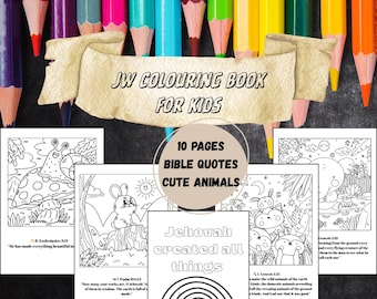 JW Kids Coloring Pages, Convention Coloring Book, Family Worship Idea, Homeschool Activity, Instant Download, Print at Home, jw.org