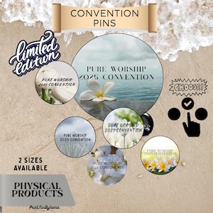 JW Convention 2025 Pure Worship Calm Pin Buttons|6 Styles|Pure worship pins|Gift for Brothers and Sisters| Convention Gift| Jw Custom Pins