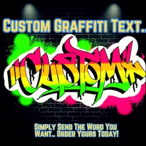 Custom Graffiti Tag “Insert Name” Street Art Style Name, customized graffiti Poster, graffiti, for print on demand, Personalized gift idea