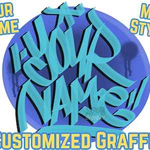 Custom Graffiti Tag “Insert Name” Street Art Style Name, customized graffiti Poster, graffiti, for print on demand, Personalized gift idea