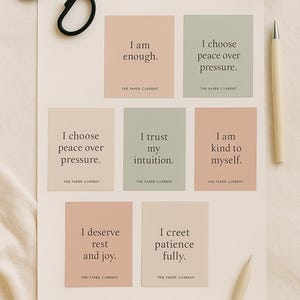 30 Printable Affirmation Cards for Women | Positive Self-Love & Mindfulness Quotes | Self-Care PDF | Instant Download