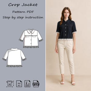 crop jacket pattern PDF