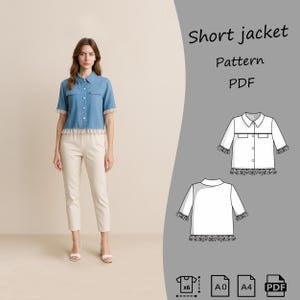 Short jacket pattern PDF