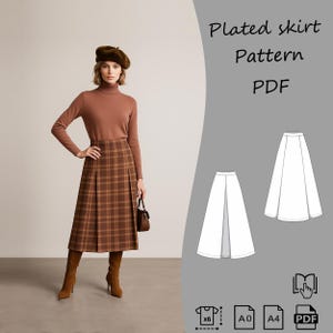 Plated skirt pattern PDF