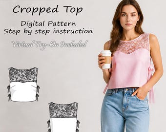 Tie side Crop Top Pattern PDF