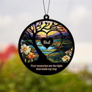 Loss Of Family Personalized Suncatcher, Sympathy Gift, Remembrance Gifts, Bereavement, Loss, Father Memorial, Loss Of Dad, Father in Heaven