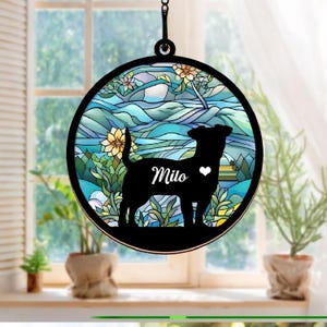 Personalized Dog Loss Sympathy Gift, Custom Dog Memorial Suncatcher, Pet Memorial Gift, Loss of Dog Gift, Dog Remembrance Gift