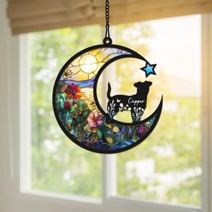 Custom Dog Memorial Suncatcher, Pet Memorial Gift, Dog Loss Gift, Pet Loss Sympathy Gift, Dog Remembrance Gift, Loss Of Dog Suncatcher