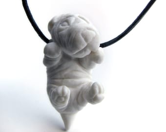 Collar de cachorro shar pei de porcelana