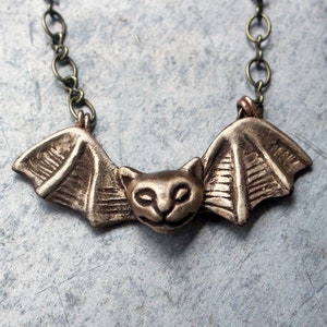 Bat cat necklace image 1