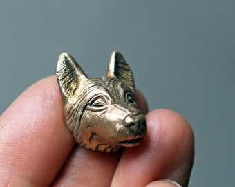 German shepherd dog head pendant.