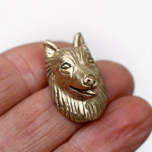 Belgian Sheepdog Groenendael head pendant