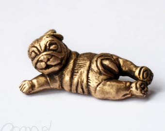 English bulldog jewelry puppy pendant