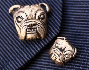 English bulldog dog cuff links