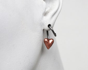 Heart hoops 14 gauged earrings