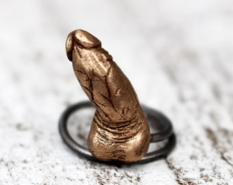 Mature. Dick finger ring, penis art