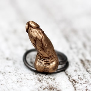 Mature. Dick finger ring, penis art