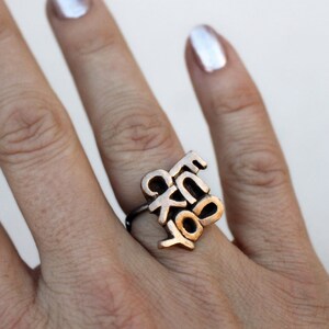 May include: A silver ring with the word "F*CK YOU" spelled out in raised letters.