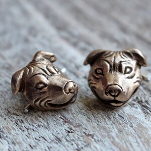 Staffordshire bull terrier dog cuff links