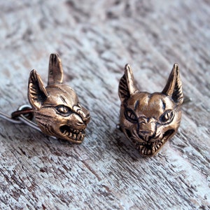 Wild cat lynx caracal cuff links