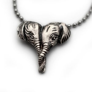 Elephants heart necklace sterling silver image 1