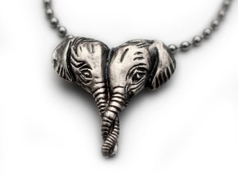 Elephants heart necklace sterling silver