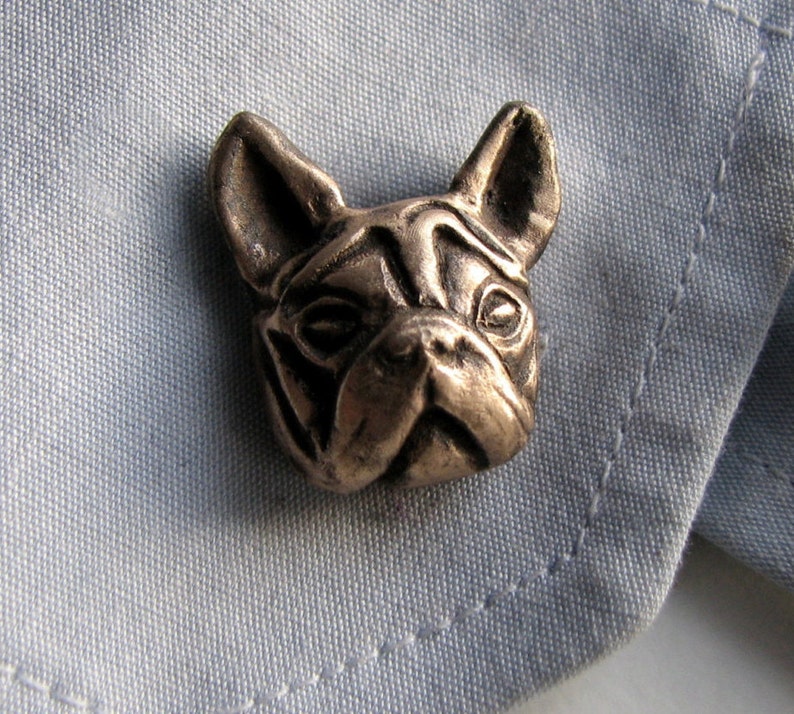 Bulldog dog cuff links simple