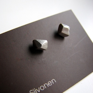 Facets small titanium post earrings
