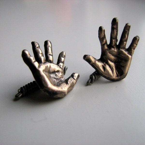 Miniature hand cuff links