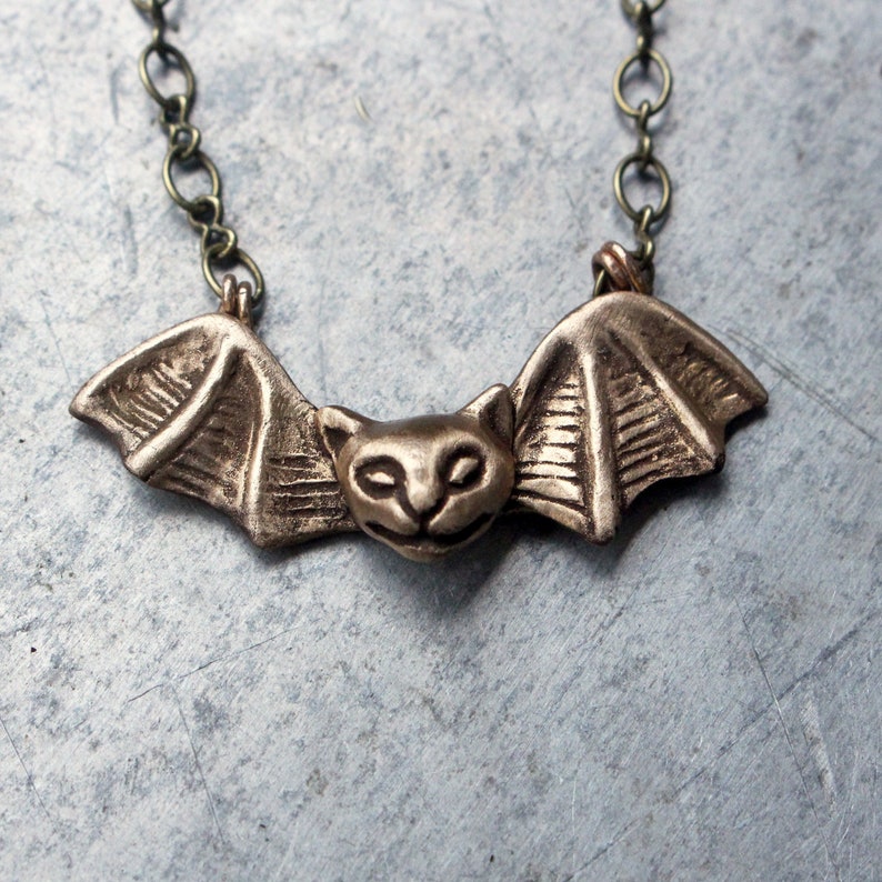 Bat cat necklace image 1