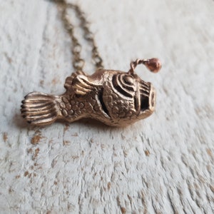 Angler fish necklace