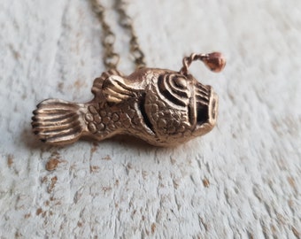 Angler fish necklace