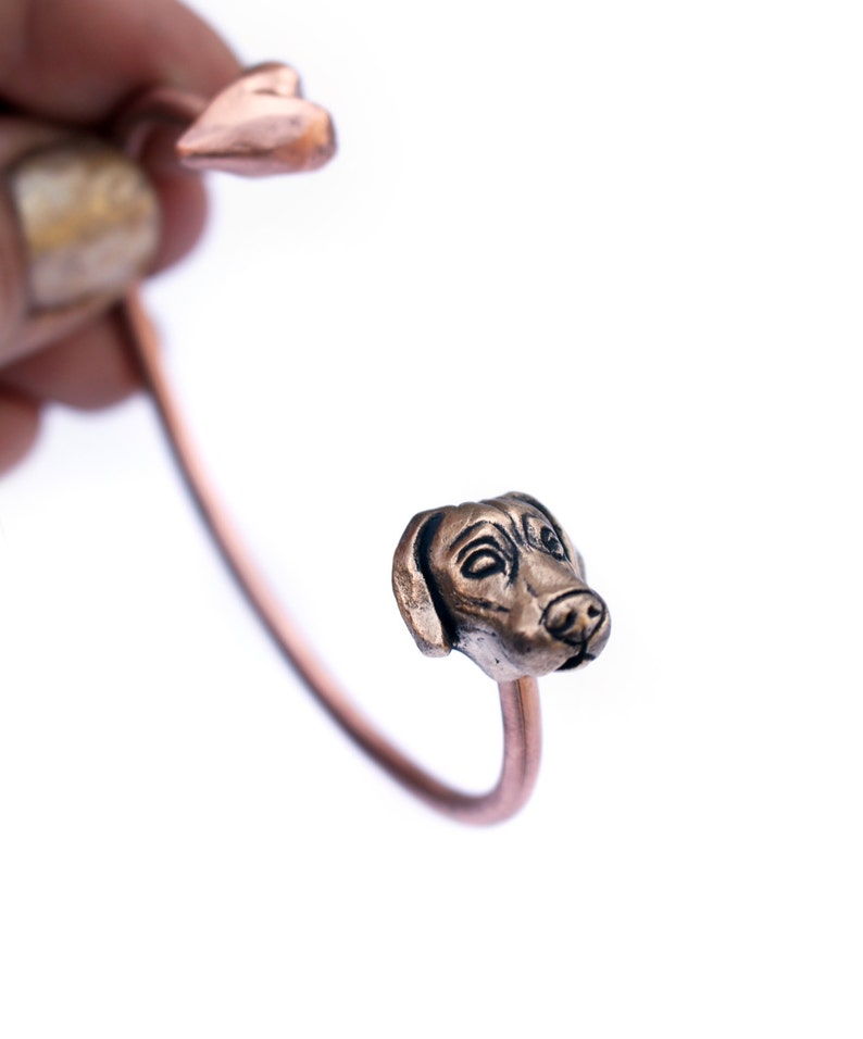 Weimaraner dog cuff bracelet bangle image 3