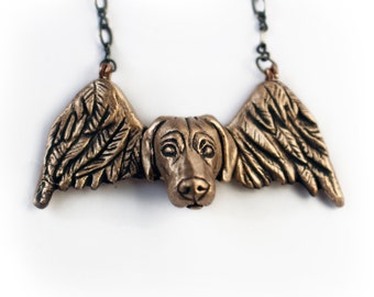 Rhodesian ridgeback angel necklace