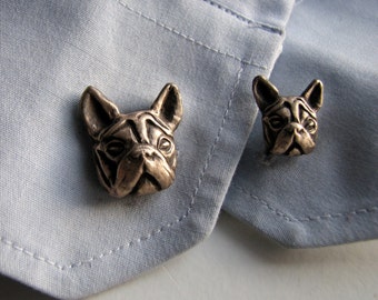 Bulldog dog cuff links