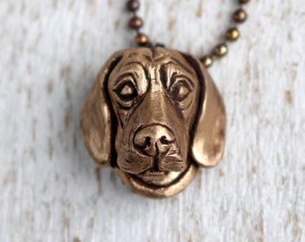 Beagle dog head pendant