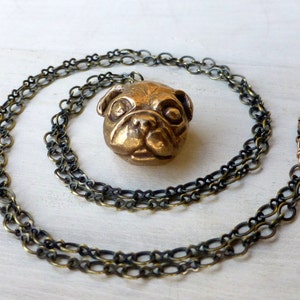 Pug dog necklace