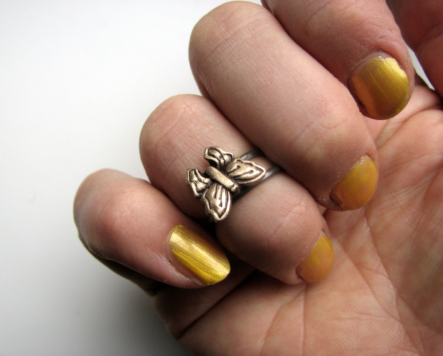 Upper Knuckle Ring Butterfly Etsy