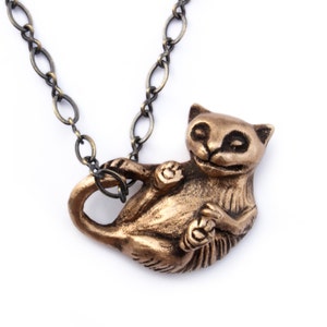 Cat necklace playing kitten